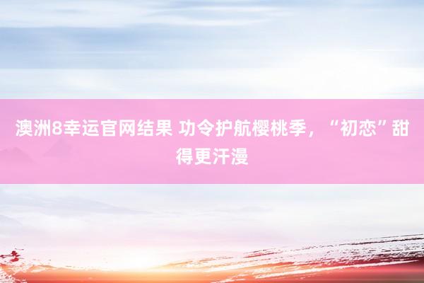 澳洲8幸运官网结果 功令护航樱桃季，“初恋”甜得更汗漫
