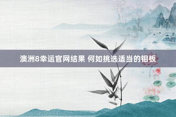 澳洲8幸运官网结果 何如挑选适当的钼板